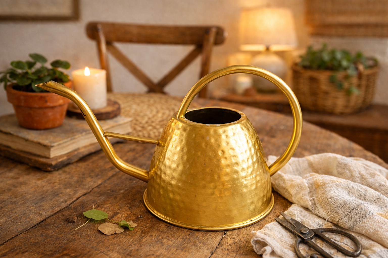 Brass Watering Can-Cozy Home Accent