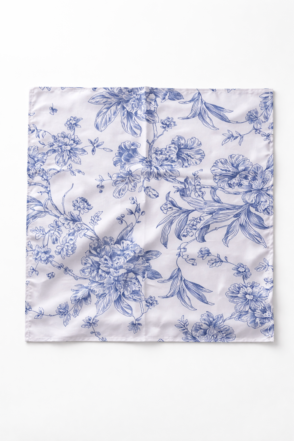 Blue & White Floral Cloth Napkin