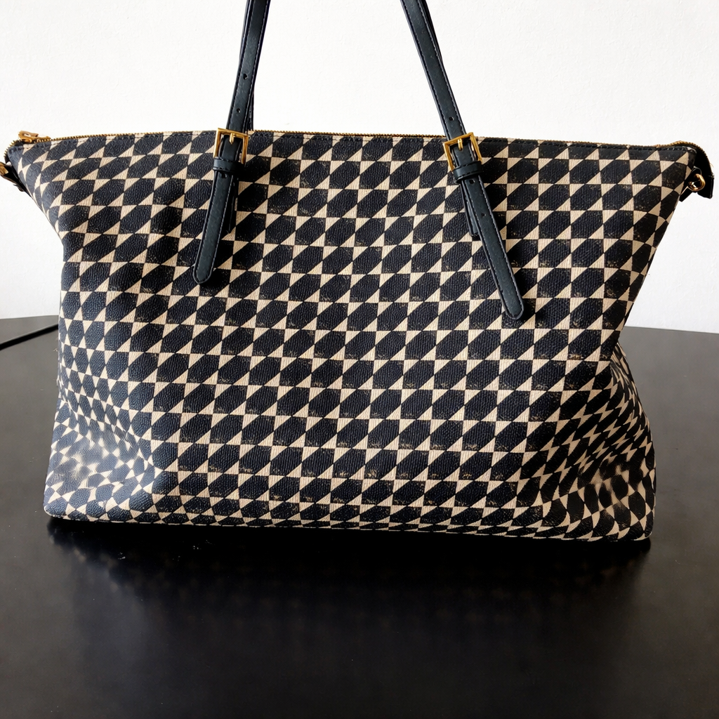 Spartain 449 Rhett Geometric Weekend Travel Duffle- Black & Cream