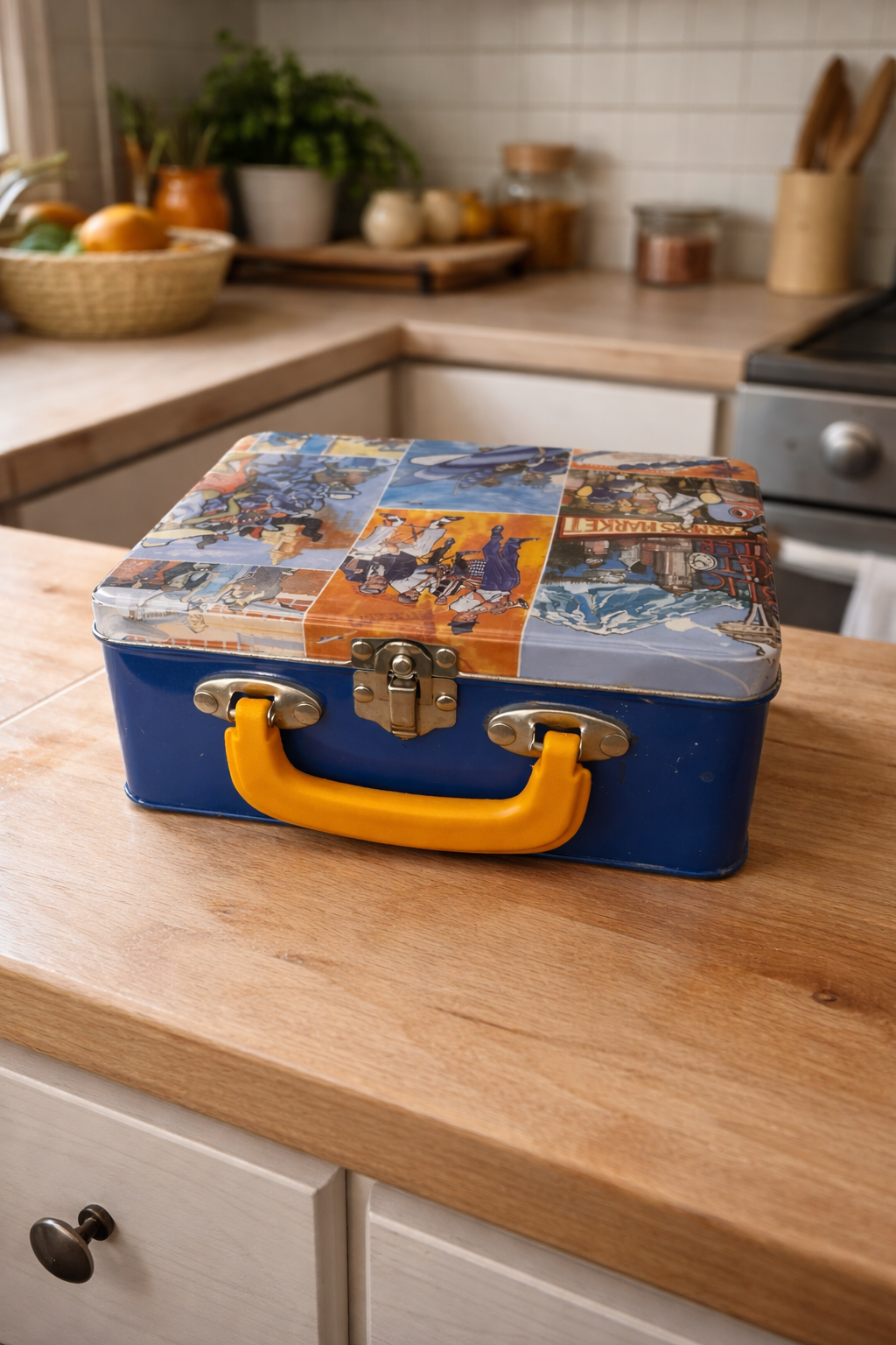 JetBlue Airways Vintage-Style Metal Lunch Box-Used