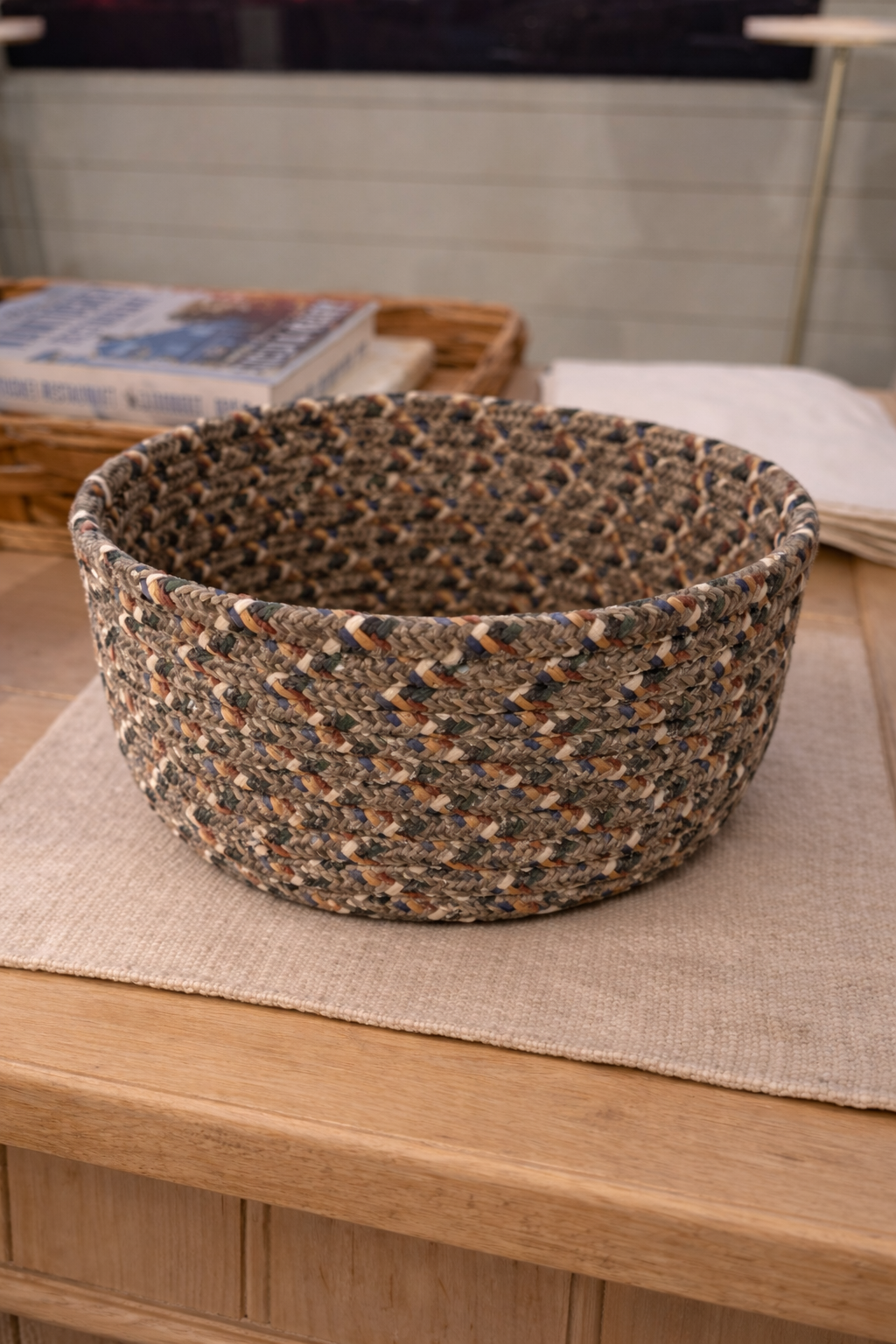 Handmade Braided Woven Storage Basket Set of 2