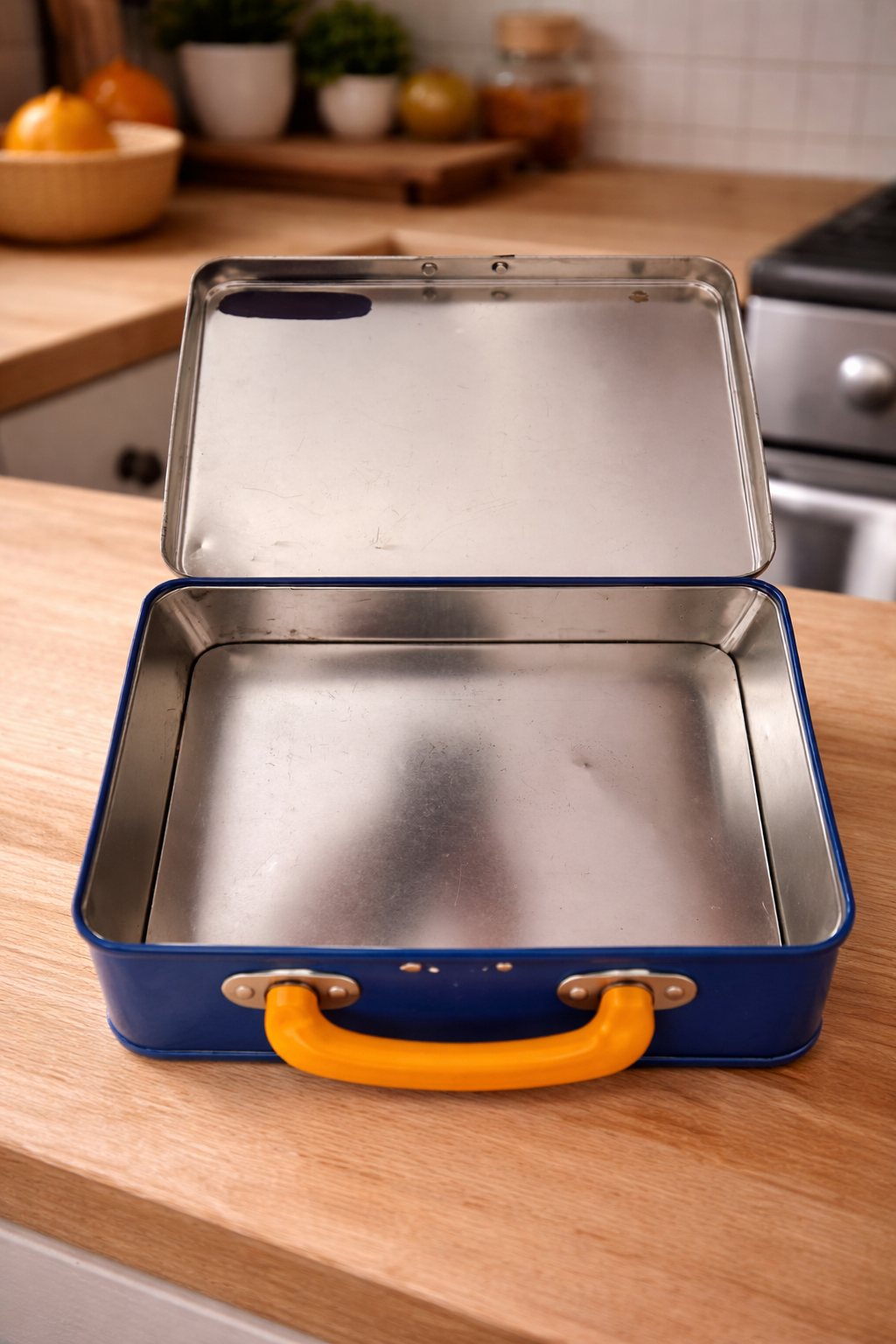 JetBlue Airways Vintage-Style Metal Lunch Box-Used