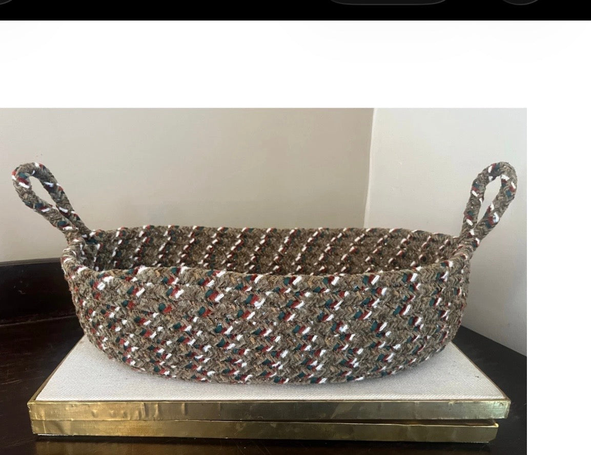 Handmade Braided Woven Storage Basket Set of 2